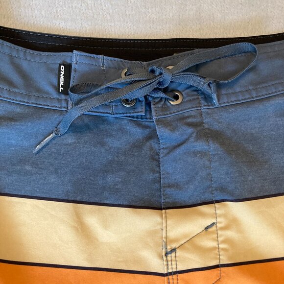 O'Neill Men's Hyperfreak Heist Line boardshorts Slate Swim Trucks Size 32 EUC - Picture 4 of 15